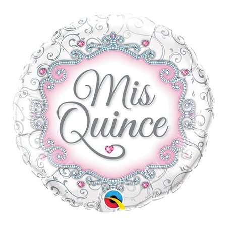 MAYFLOWER DISTRIBUTING Qualatex 85861 18 in. Mis Quince Jewels Flat Foil Balloon - Pack of 5 85861